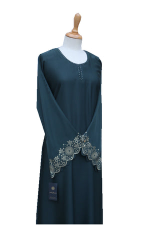 AB00451 -  Abaya maxi bordercut (silk)