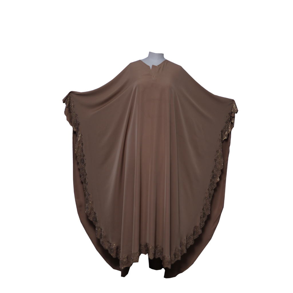 AB00516 -  Jilbabi maxi cut beadsborder (silk)