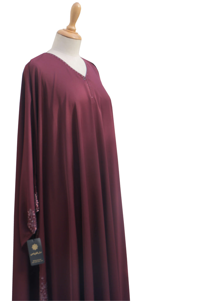 AB00516 -  Jilbabi maxi cut beadsborder (silk)