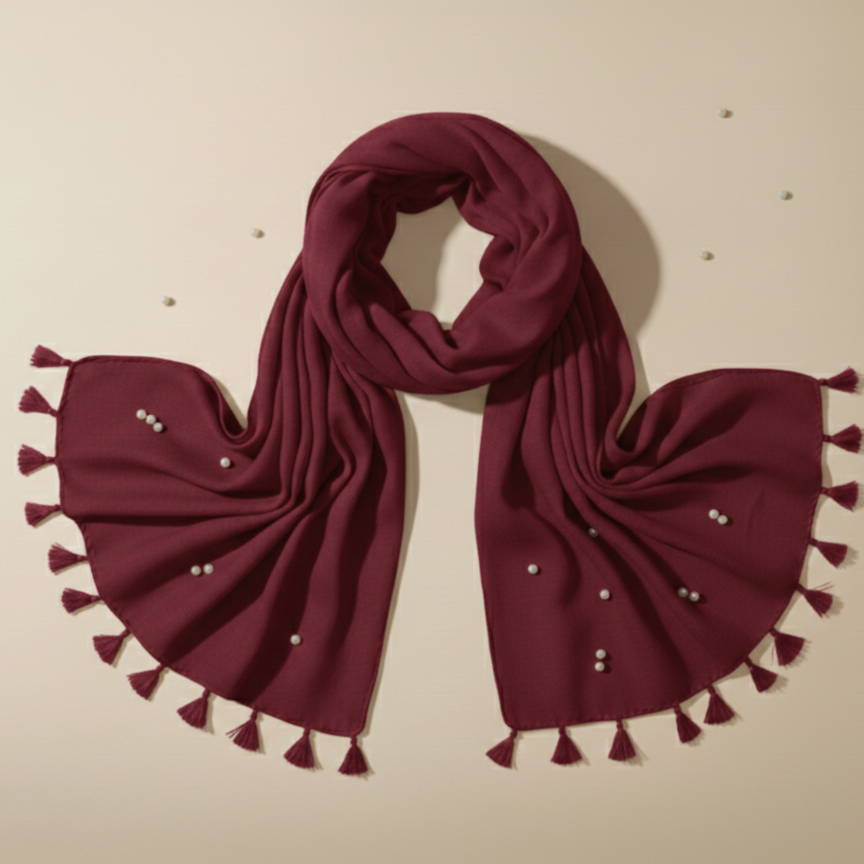 Stole khaddi plain tussle