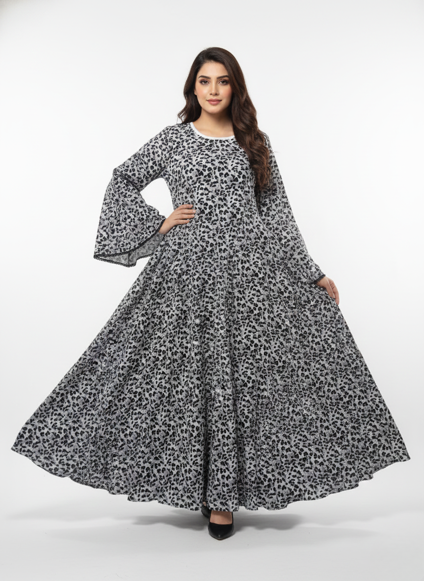 Umbrella maxi print lace