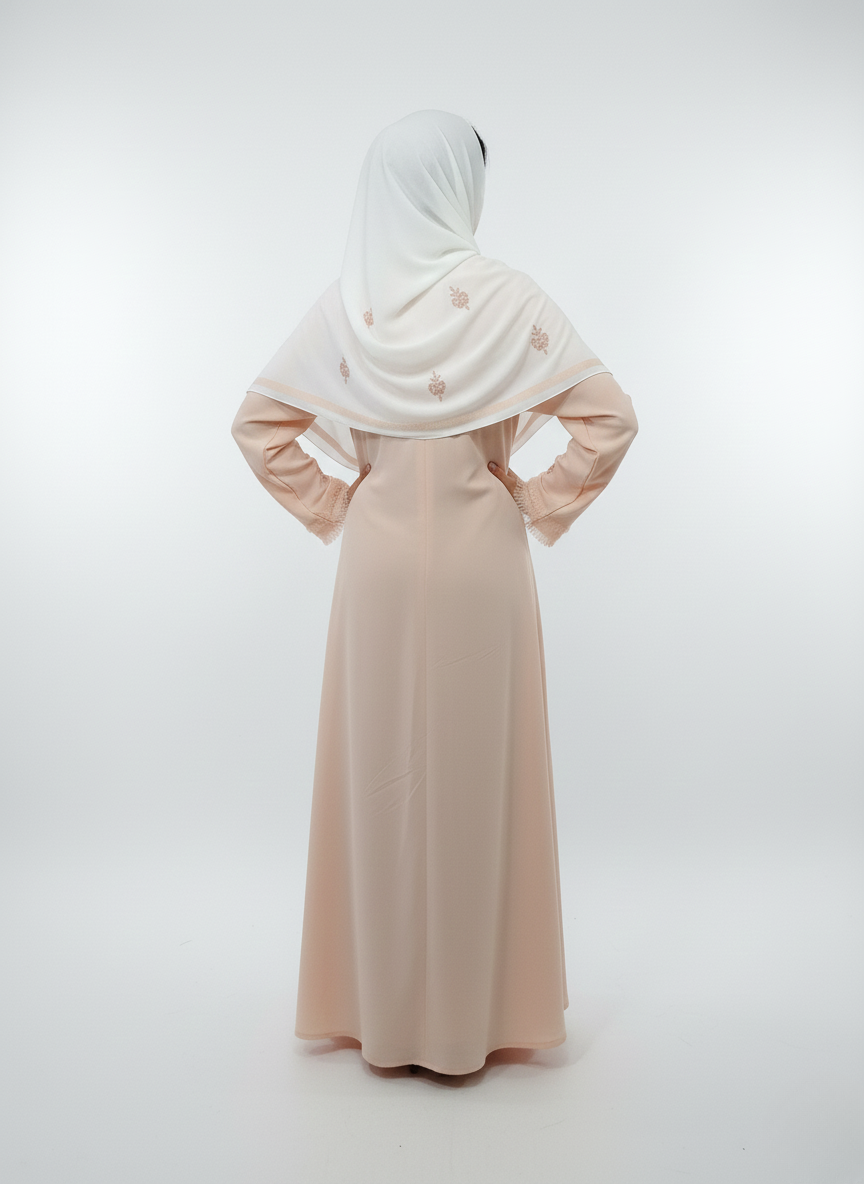 Gown f/o hw motifs w/s