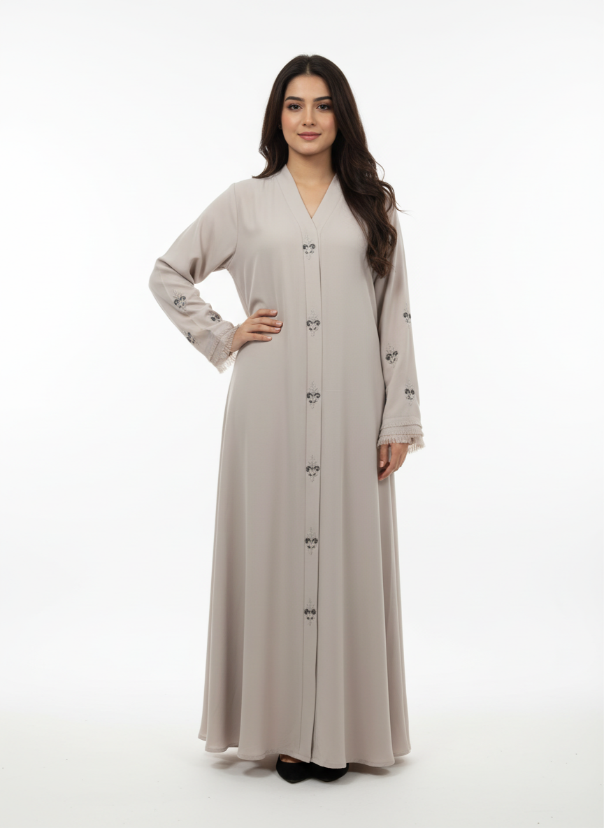 Gown f/o hw motifs w/s