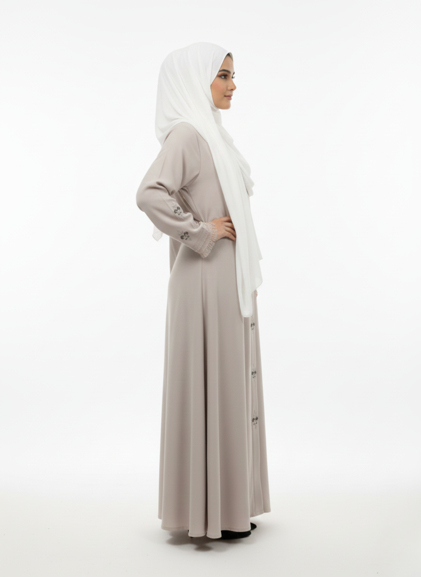 Gown f/o hw motifs w/s