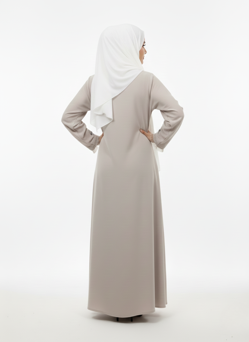 Gown f/o hw motifs w/s