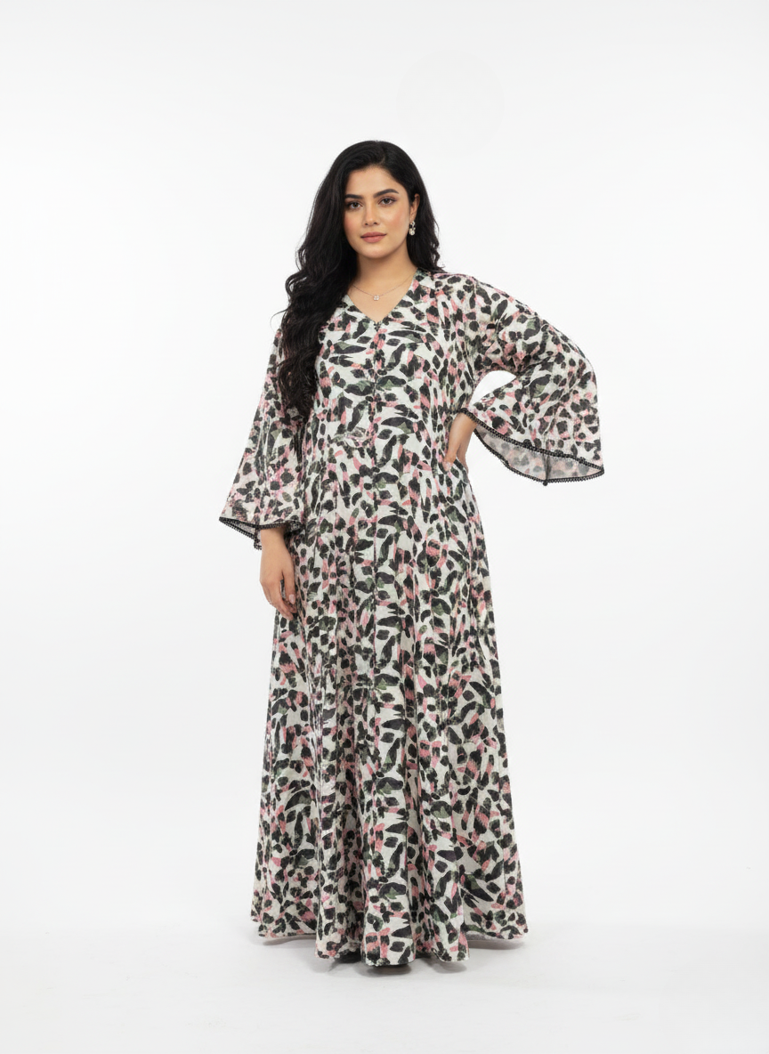 Umbrella f/o print lace