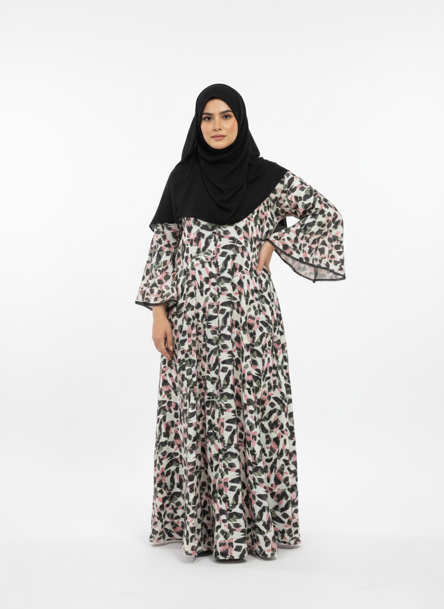 Umbrella f/o print lace