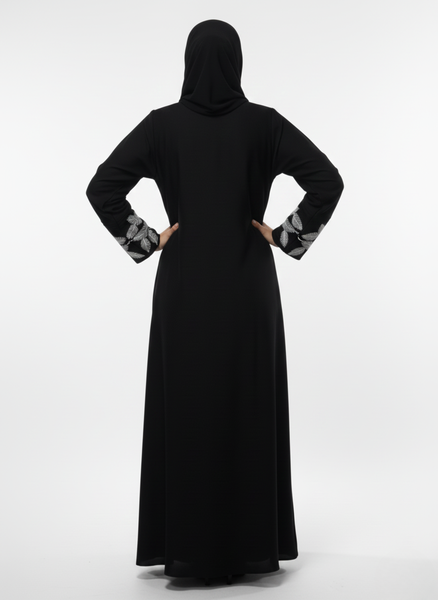 Gown f/o emb wos (silk)