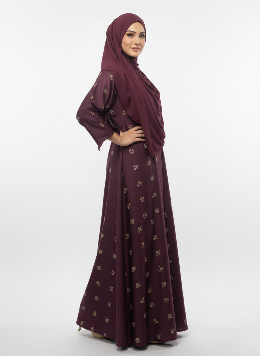 Gown f/o embshun wos (silk)