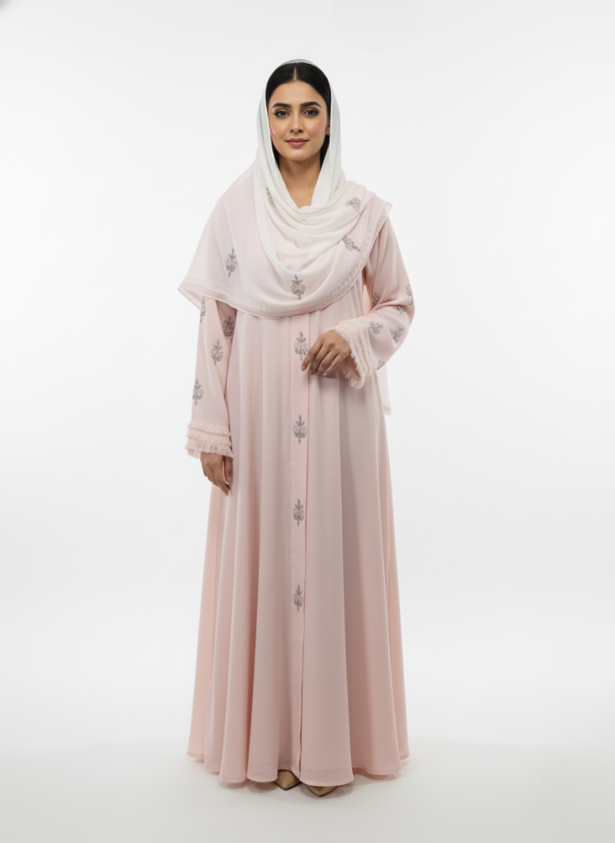 Gown f/o hw motifs w/s