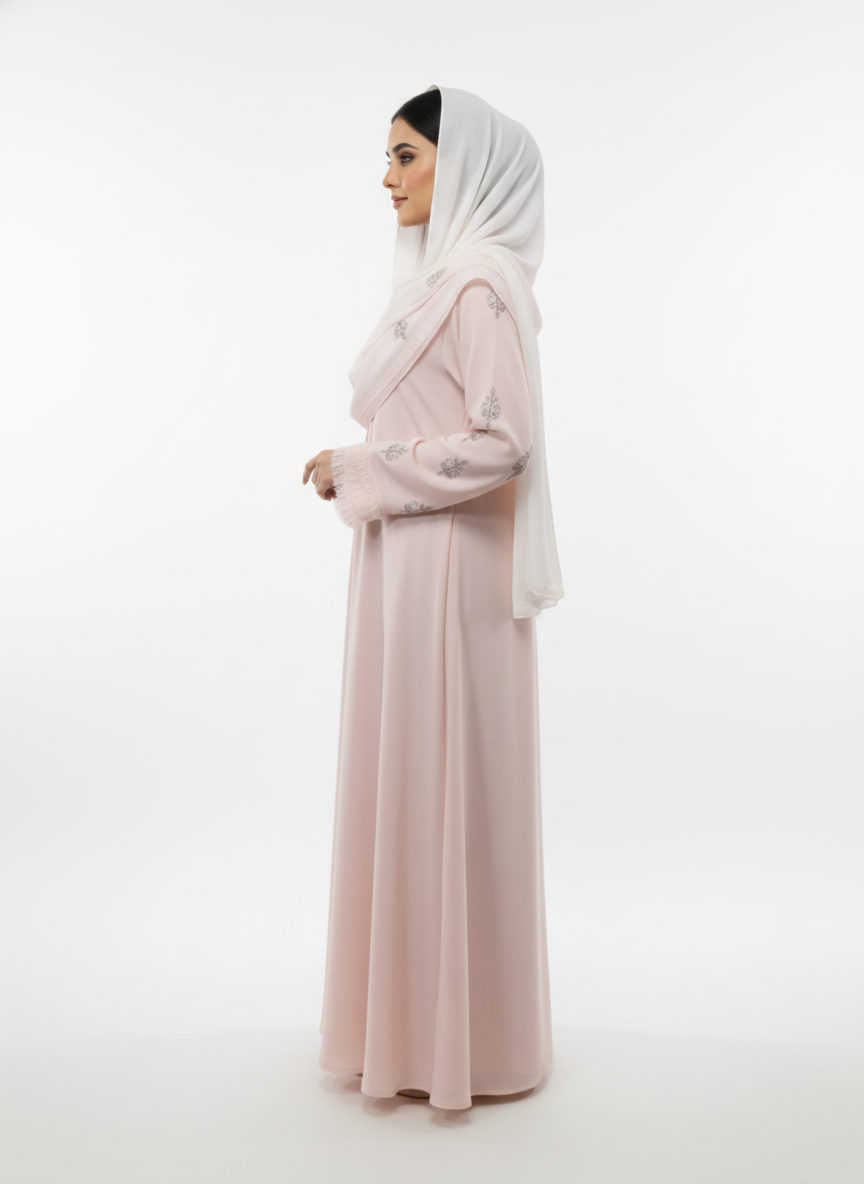 Gown f/o hw motifs w/s