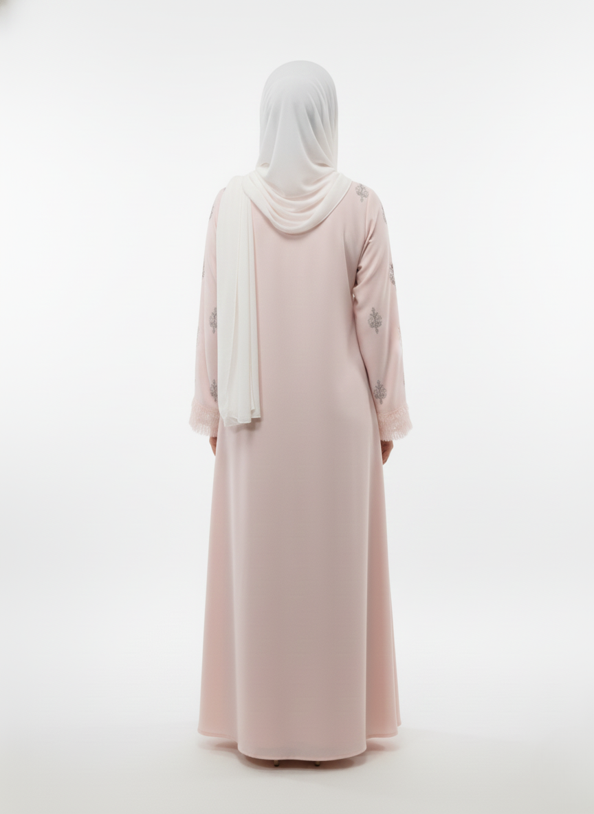 Gown f/o hw motifs w/s