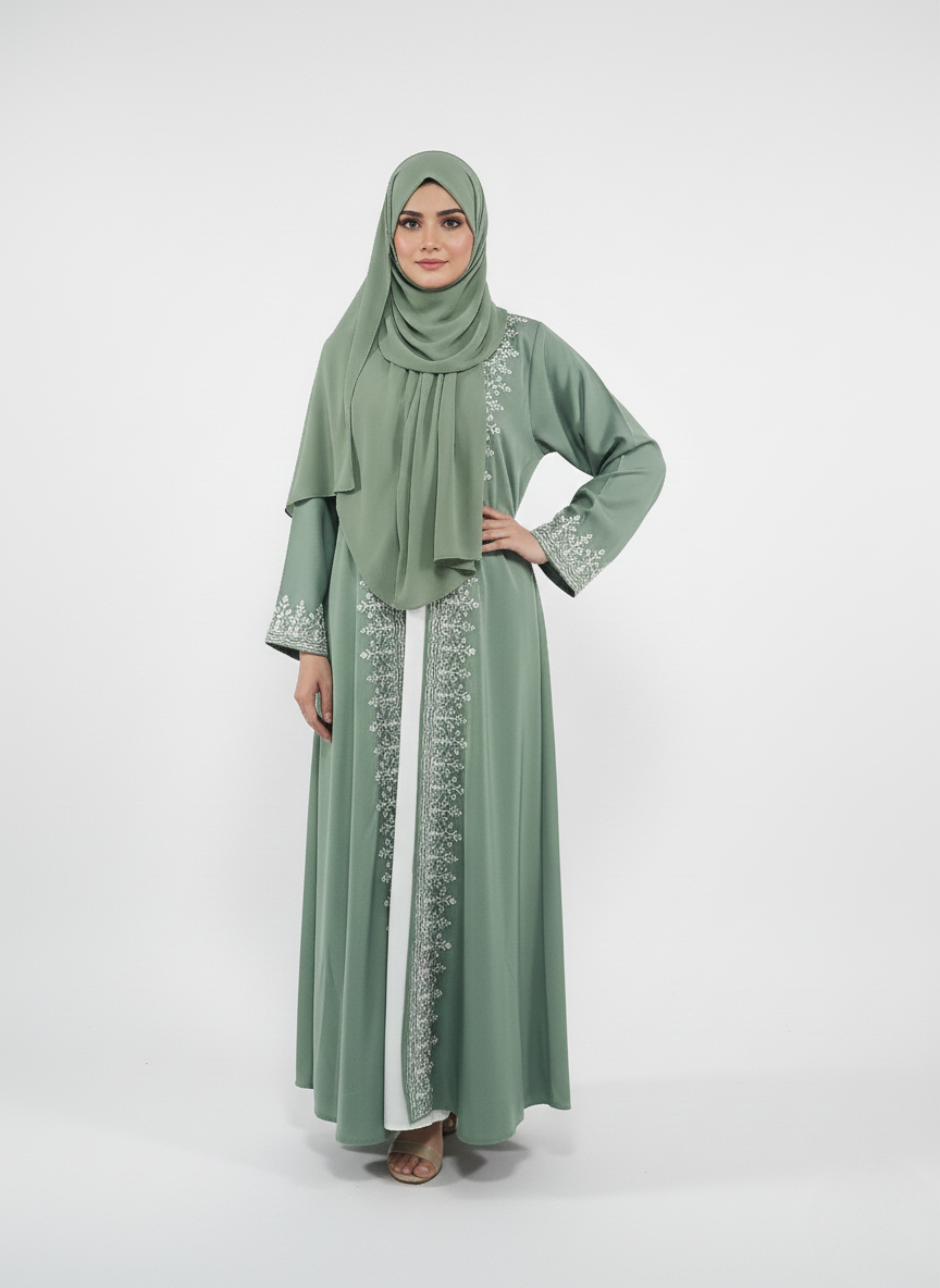 Maxi overgown emblines wos (silk)