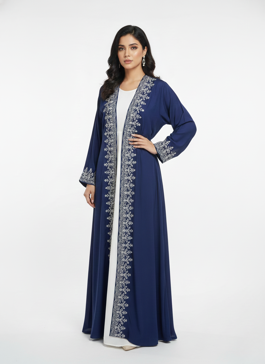 Maxi overgown emblines wos (silk)