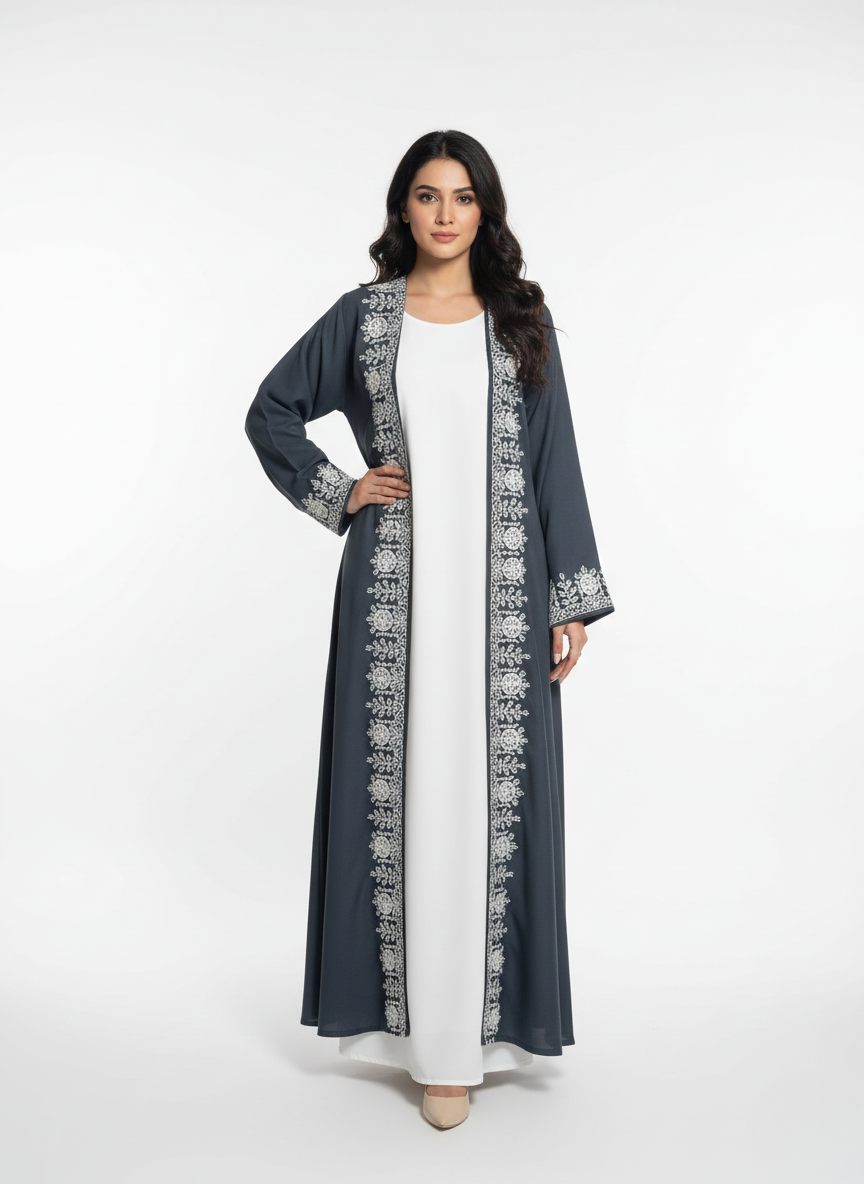 Maxi overgown emblines wos (silk)