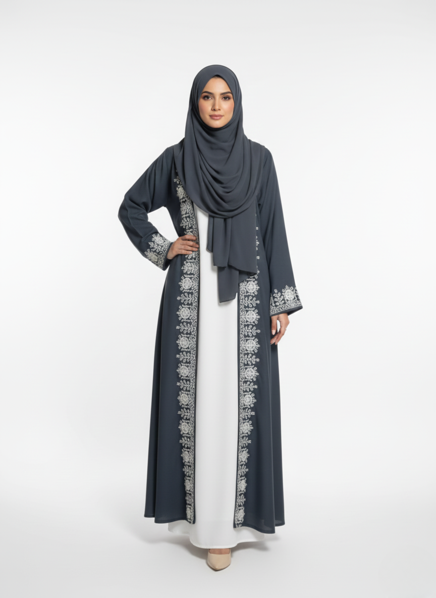 Maxi overgown emblines wos (silk)