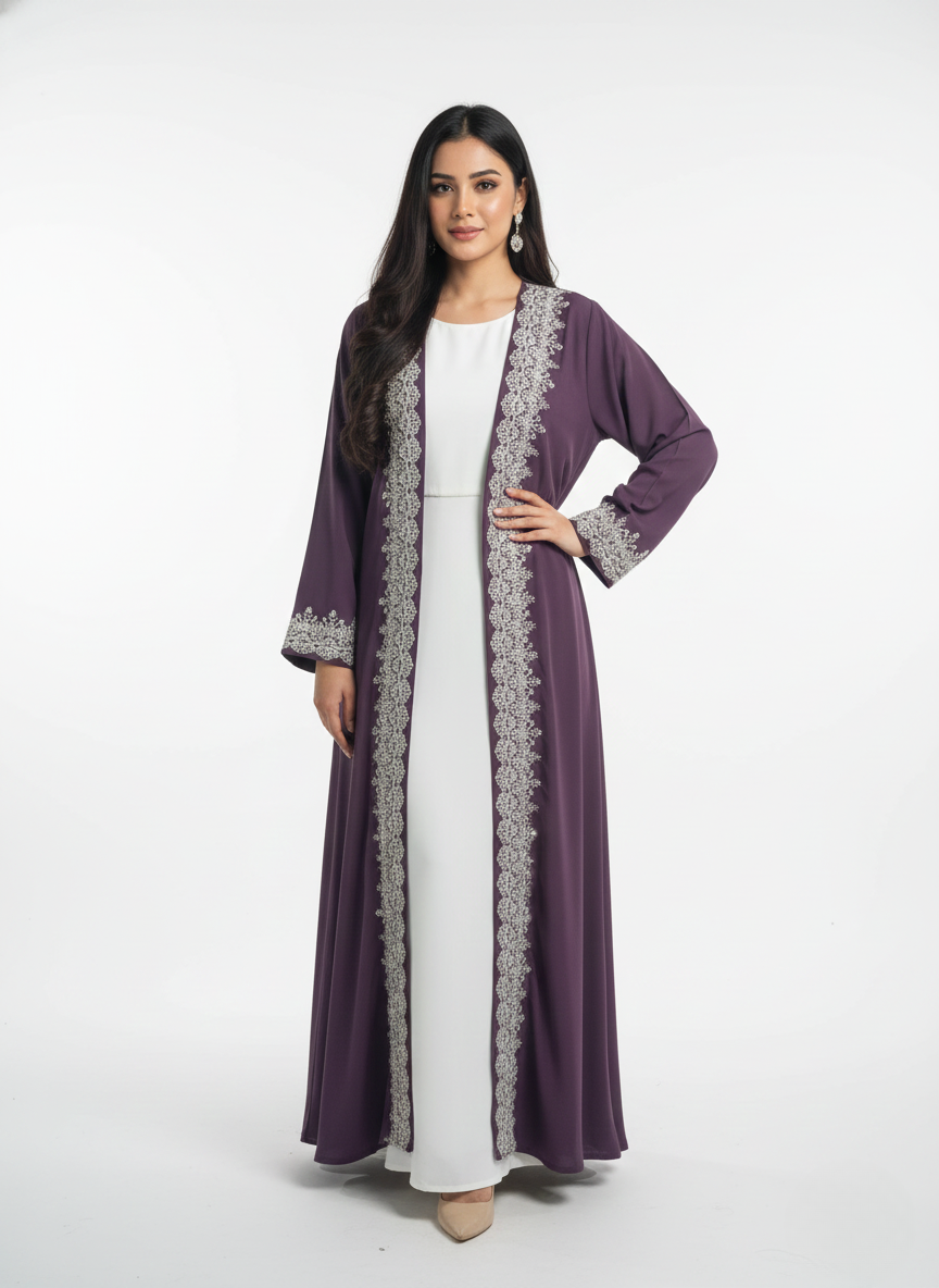 Maxi overgown emblines wos (silk)
