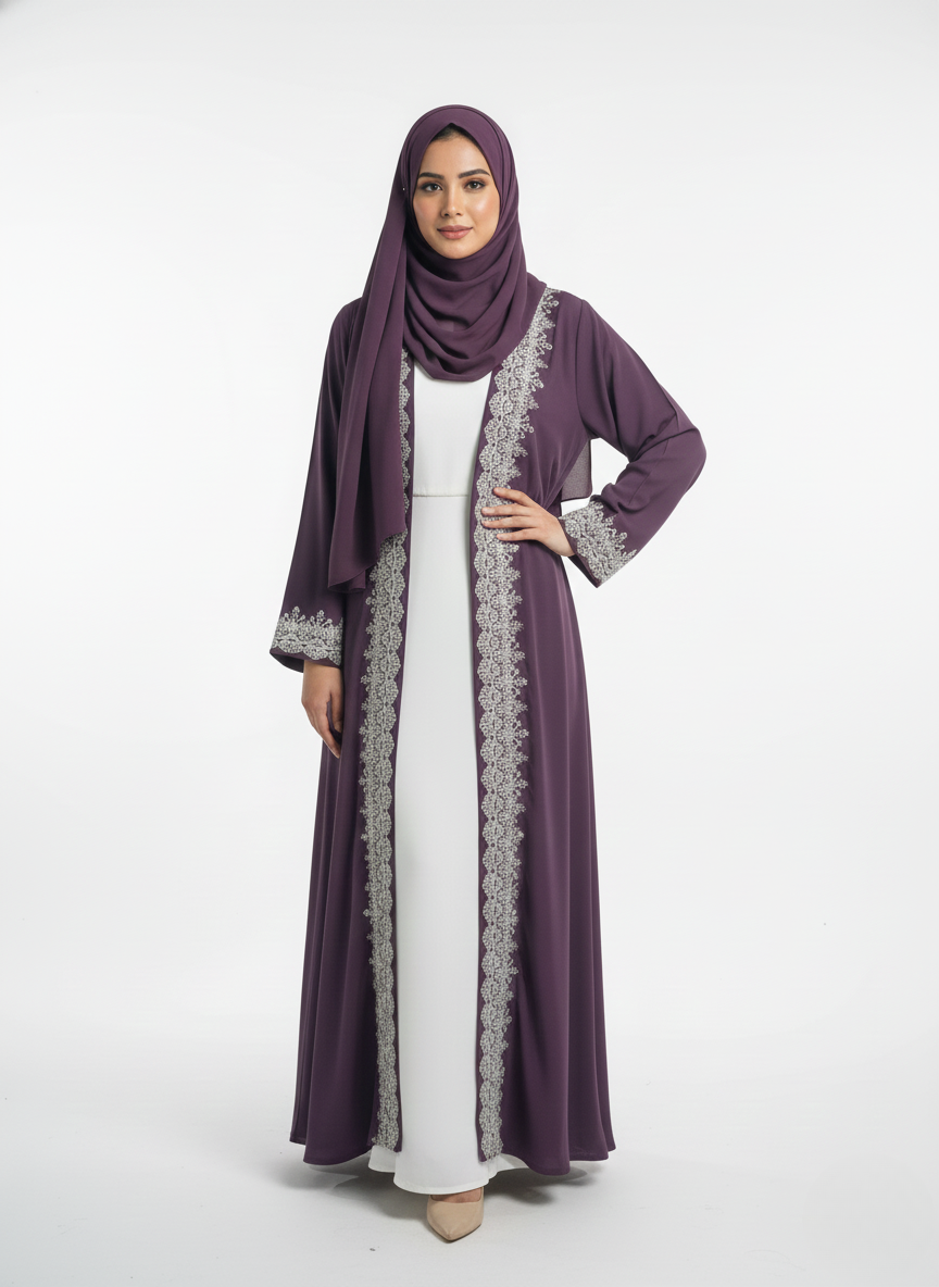 Maxi overgown emblines wos (silk)