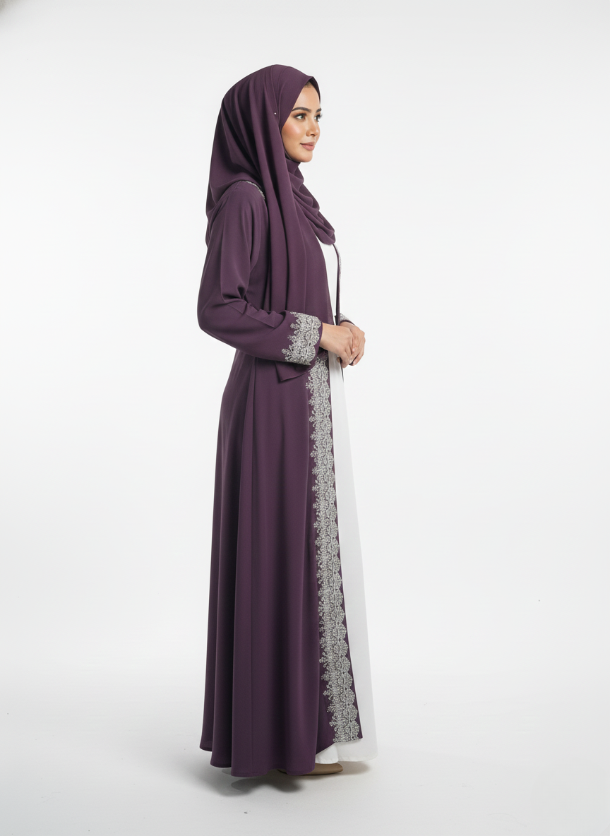 Maxi overgown emblines wos (silk)