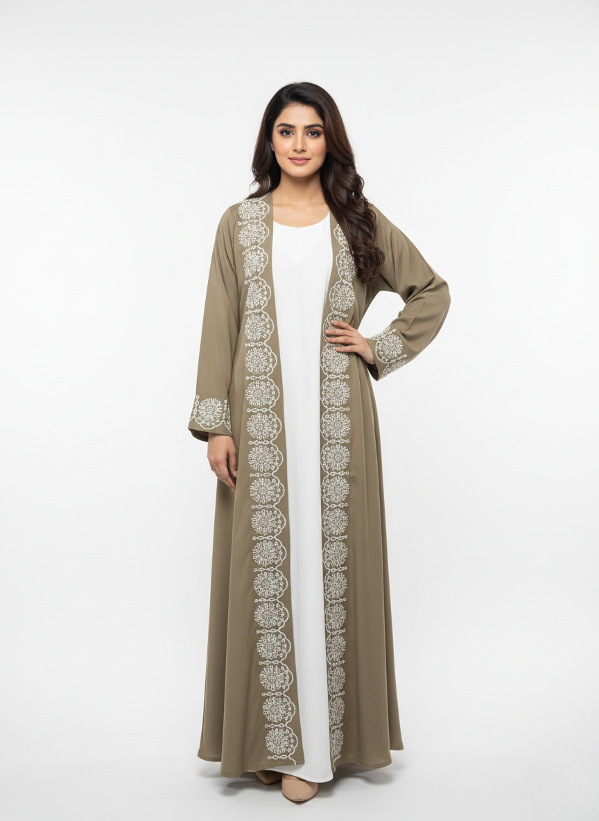 Maxi overgown emblines wos (silk)