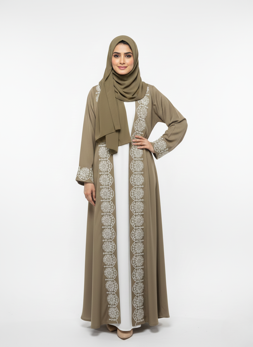 Maxi overgown emblines wos (silk)