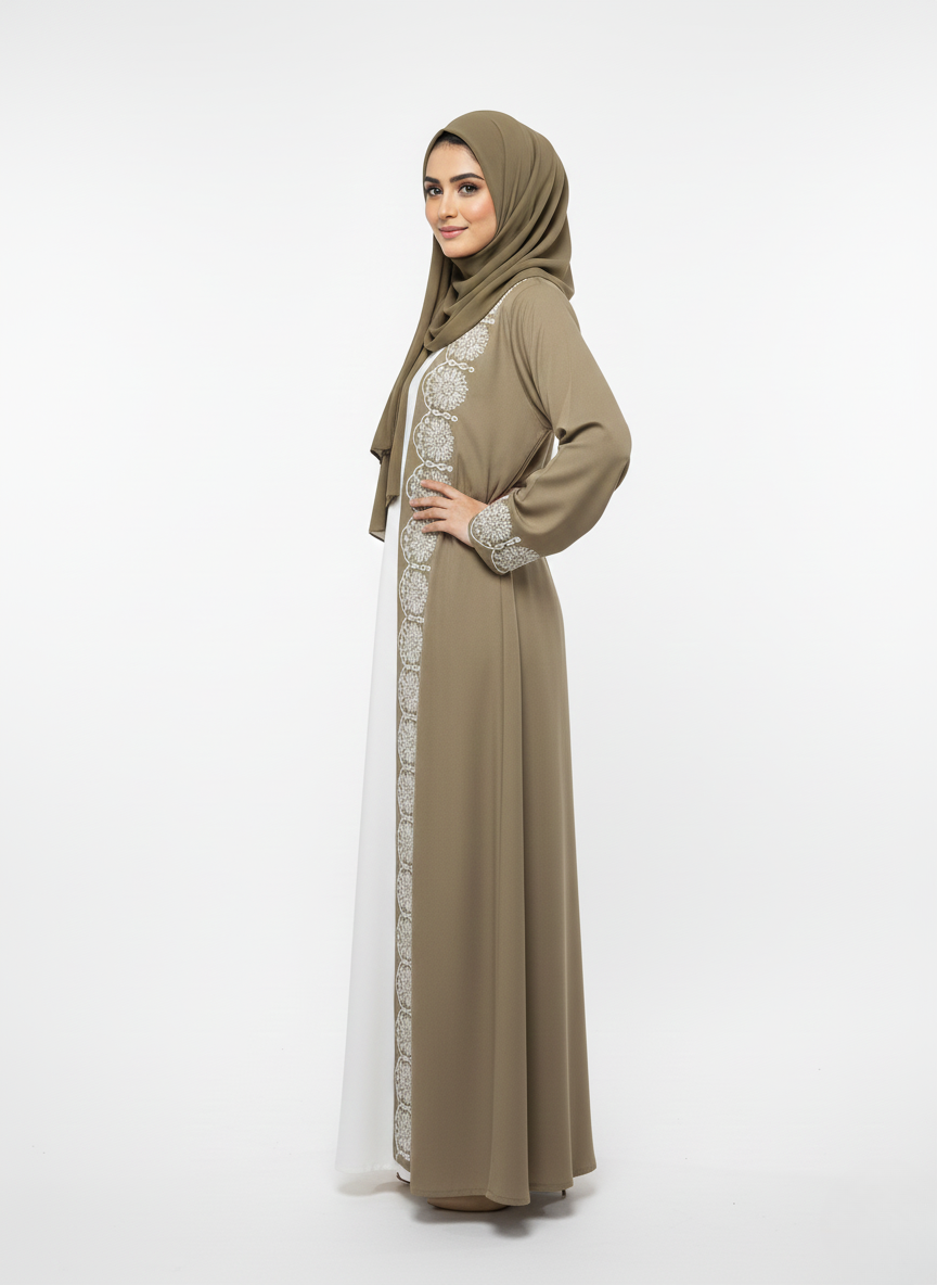 Maxi overgown emblines wos (silk)