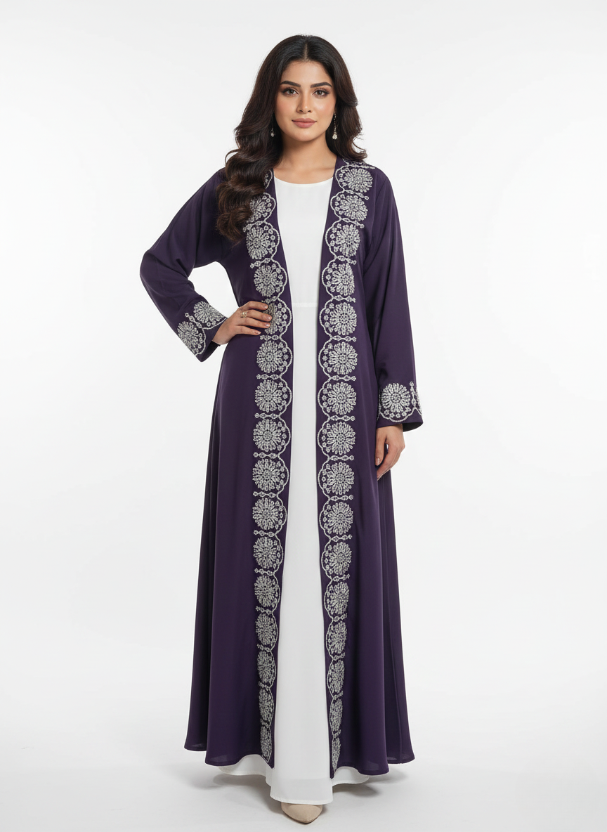 Maxi overgown emblines wos (silk)