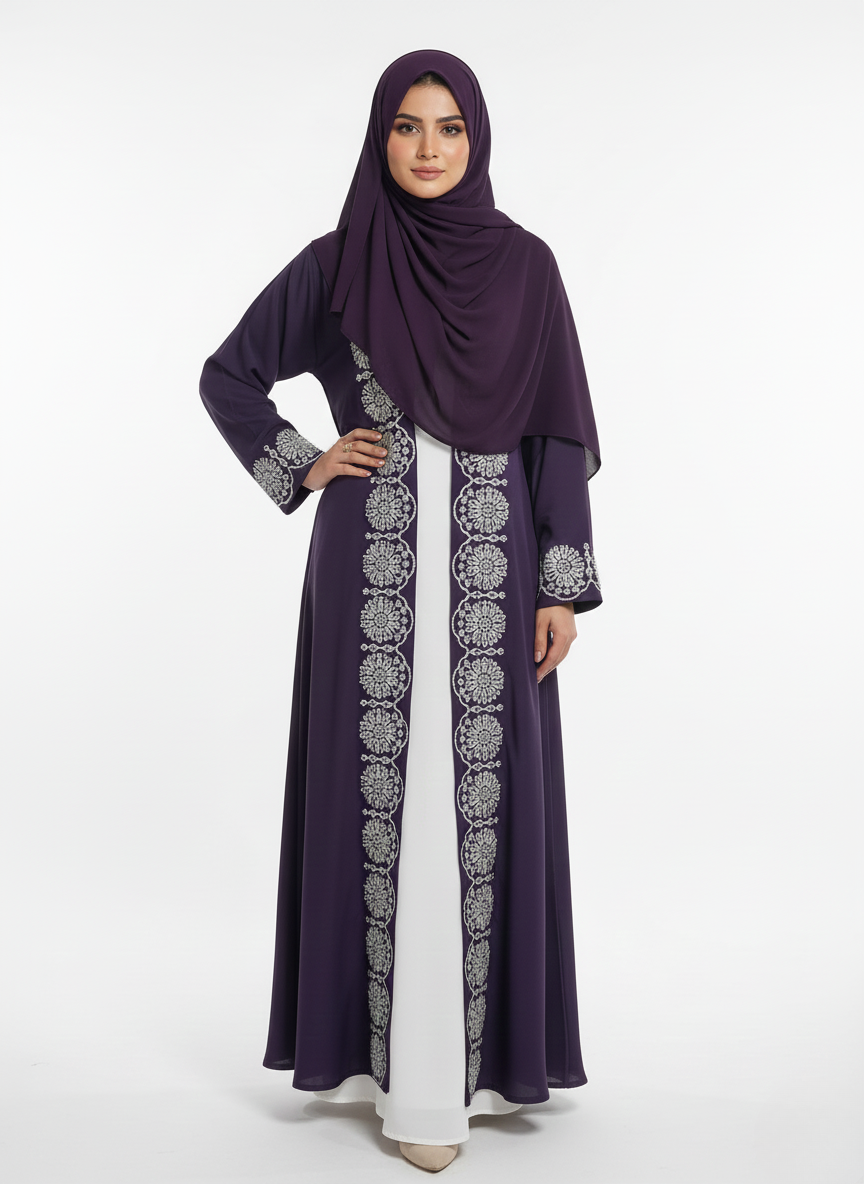 Maxi overgown emblines wos (silk)