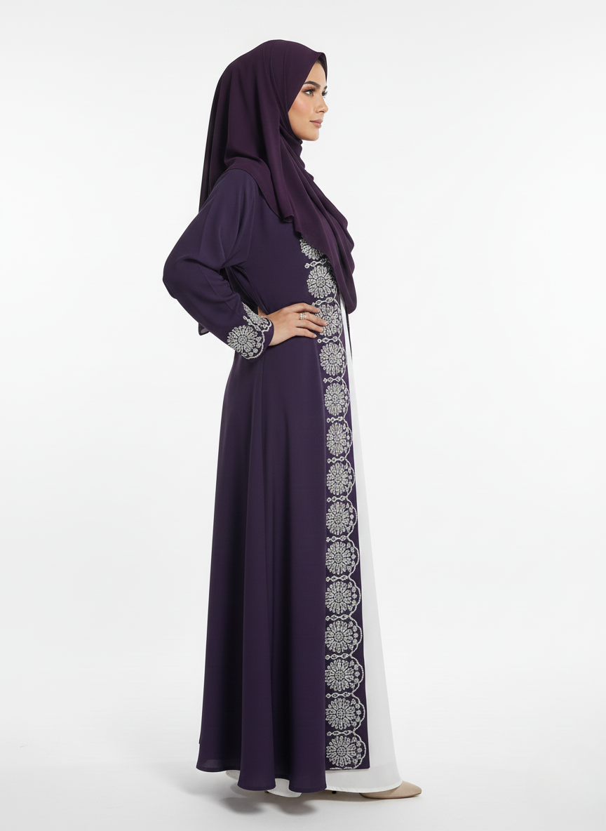 Maxi overgown emblines wos (silk)