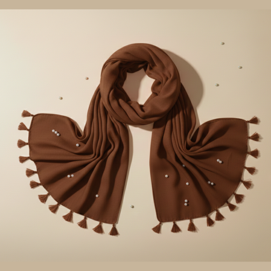 Stole khaddi plain tussle