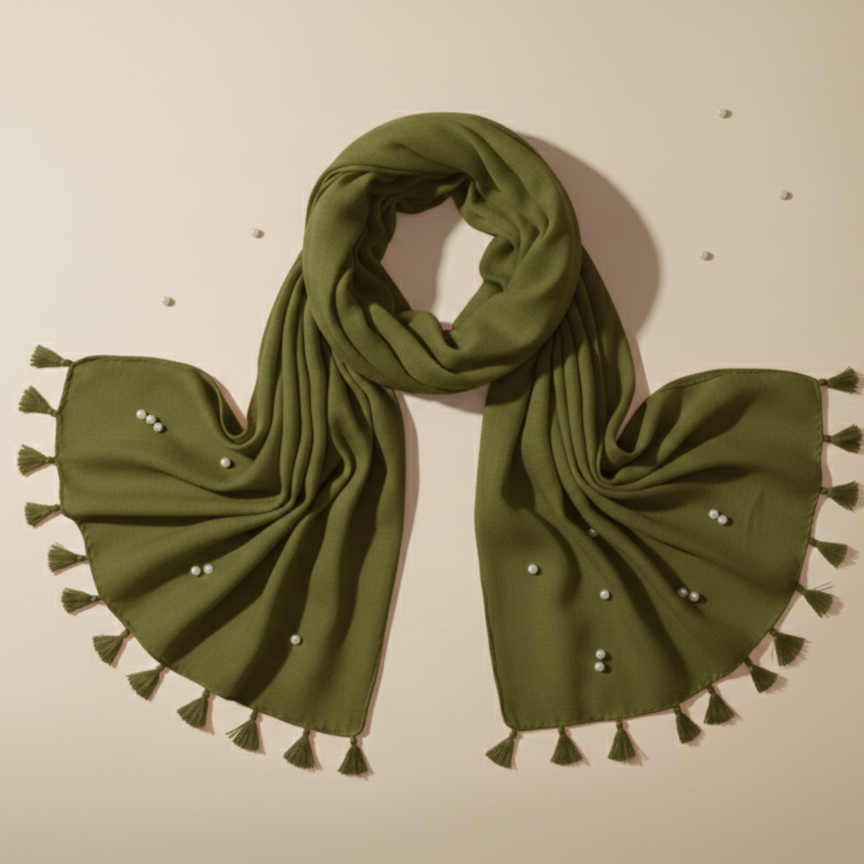 Stole khaddi plain tussle