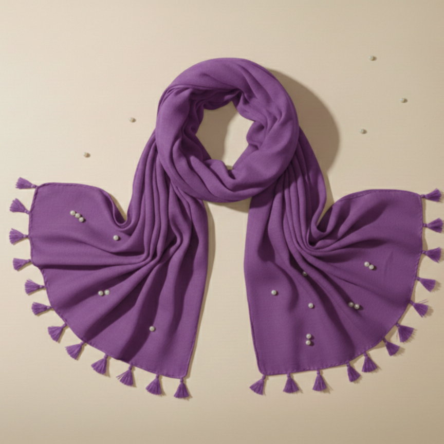 Stole khaddi plain tussle